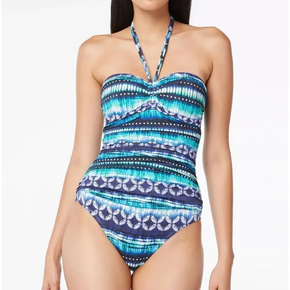 Bleu Rod Beattie Sun Sea and Sand Bandeau One-Piece size 10 - Picture 1 of 5
